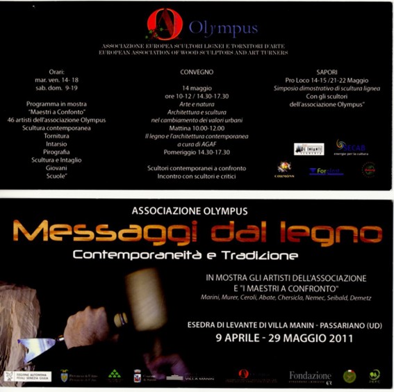 MESSAGGI DAL LEGNO,ESEDRA DI VILLA MANIN 2011