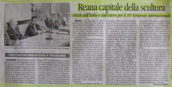 RECENSIONI REANA DEL ROJALE 2007