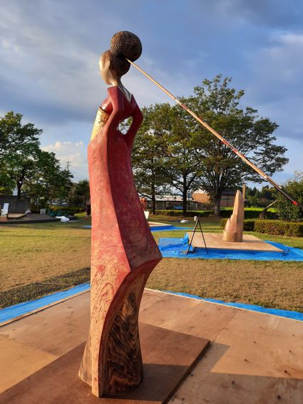 KIBOU  (HOPE), INAMI, Toyama Prefecture - JAPAN -INAMI INTERNATIONAL WOODEN SCULPTURE CAMP, IN NANTO CITY 2023